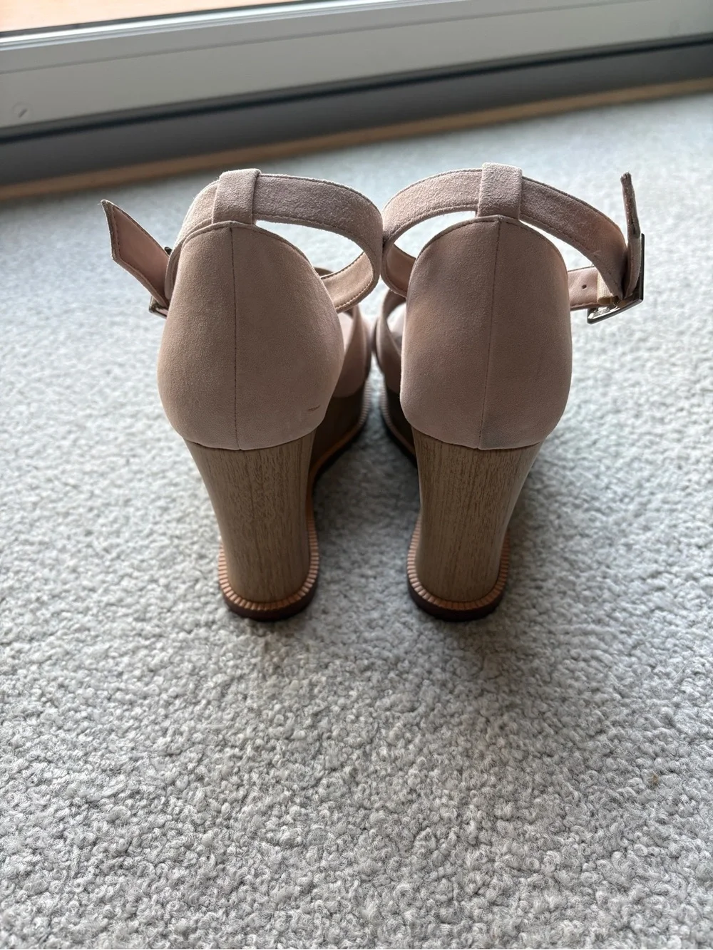 Paolo Nude Blush Ankle-Strap Block Heel Sandals